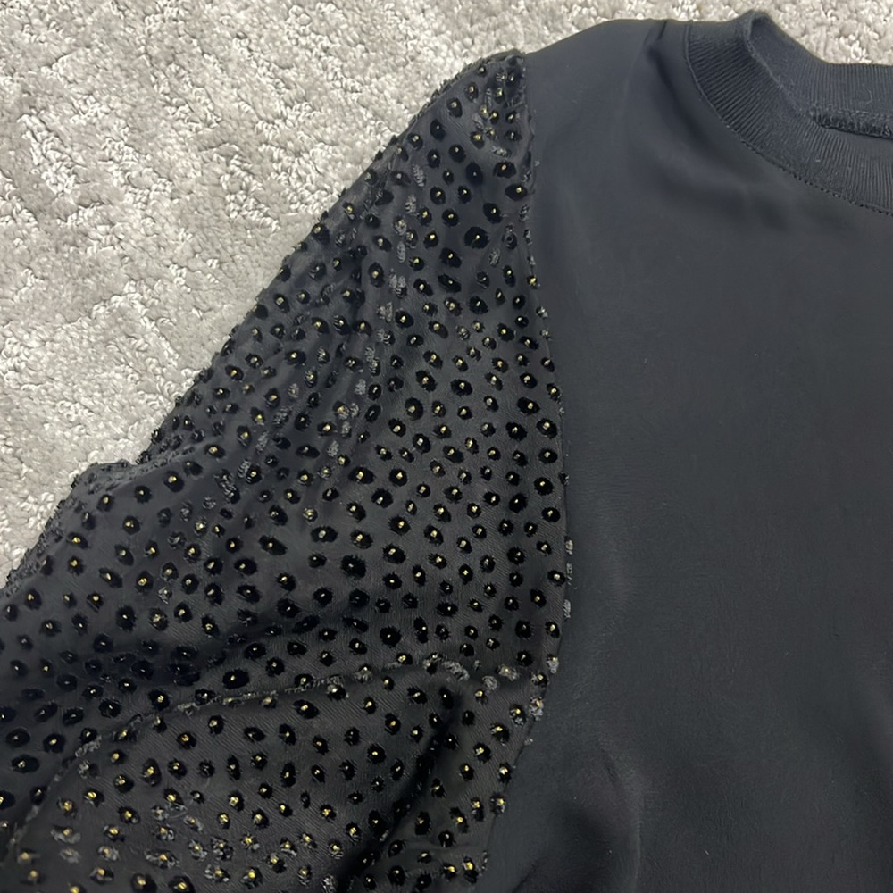 Loft Blouse with Sheer Sleeve